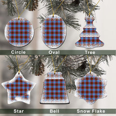 Newton Tartan Christmas Ceramic Ornament - Snow Style