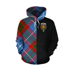 Newton Tartan Hoodie Half of Me - Cross Style