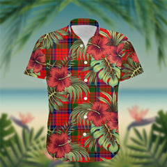 Nicolson Tartan Hawaiian Shirt Hibiscus, Coconut, Parrot, Pineapple - Tropical Garden Shirt