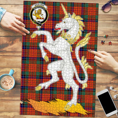 Nicolson Ancient Tartan Crest Unicorn Scotland Jigsaw Puzzles