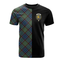 Nicolson Hunting Ancient Tartan T-Shirt Half of Me - Cross Style