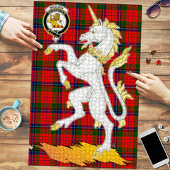 Nicolson Modern Tartan Crest Unicorn Scotland Jigsaw Puzzles