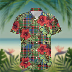 Norvel Tartan Hawaiian Shirt Hibiscus, Coconut, Parrot, Pineapple - Tropical Garden Shirt