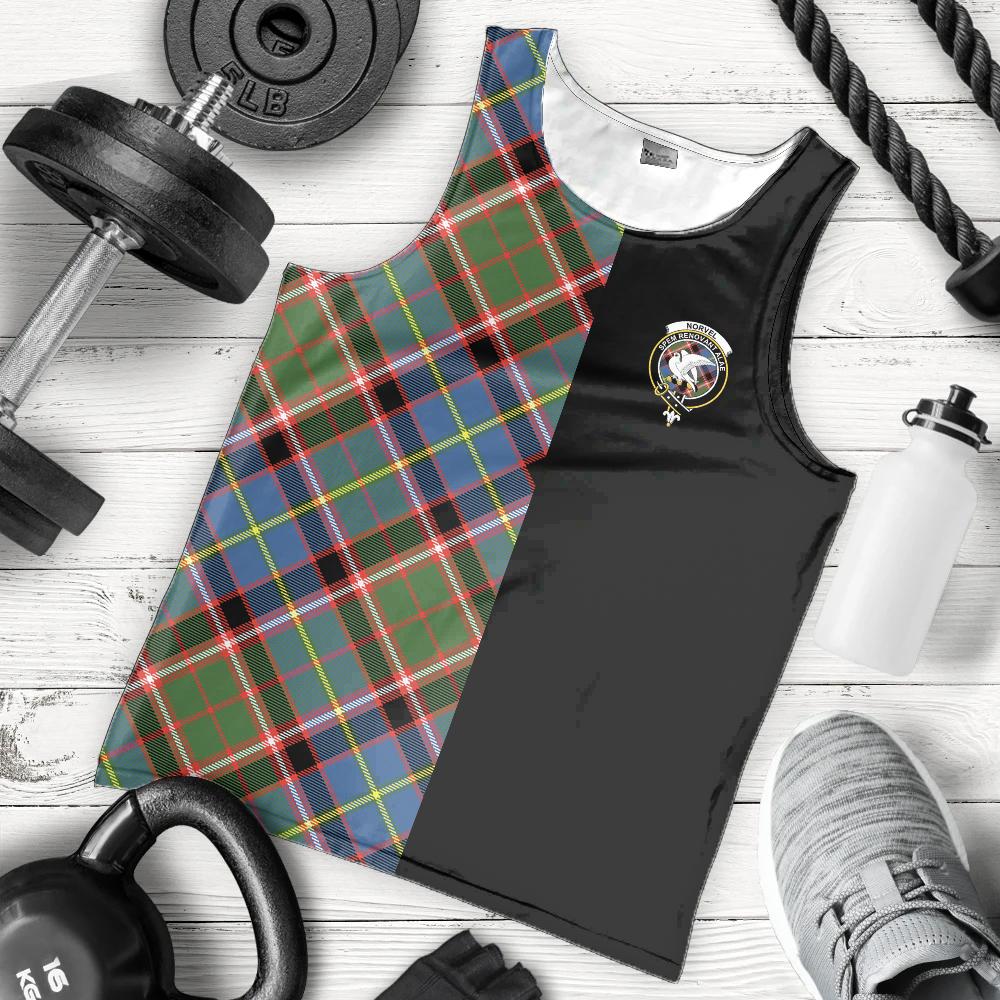 Norvel Tartan Crest Men's Tank Top - Cross Style