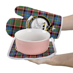 Norvel Tartan Crest Oven Mitt And Pot Holder (2 Oven Mitts + 1 Pot Holder)