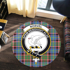 Norvel Tartan Crest Round Rug