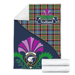 Norvel Tartan Crest Premium Blanket - Thistle Style