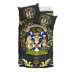 NovaScotia District 02 Tartan Crest Bedding Set - Golden Thistle Style