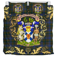 NovaScotia District 02 Tartan Crest Bedding Set - Golden Thistle Style