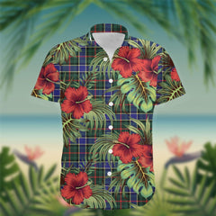 Ogilvie Tartan Hawaiian Shirt Hibiscus, Coconut, Parrot, Pineapple - Tropical Garden Shirt