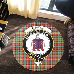 Ogilvie Tartan Crest Round Rug