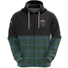 Ogilvie Hunting Ancient Clan Half Of Tartan Zipper Hoodie