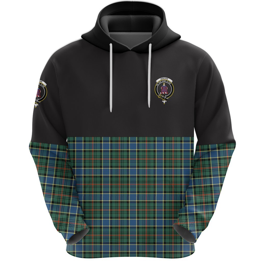 Ogilvie Hunting Ancient Clan Half Of Tartan Hoodie