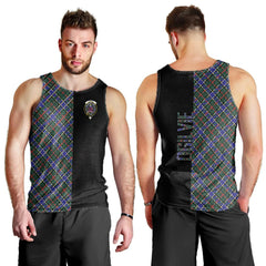 Ogilvie Hunting Modern Tartan Crest Men's Tank Top - Cross Style