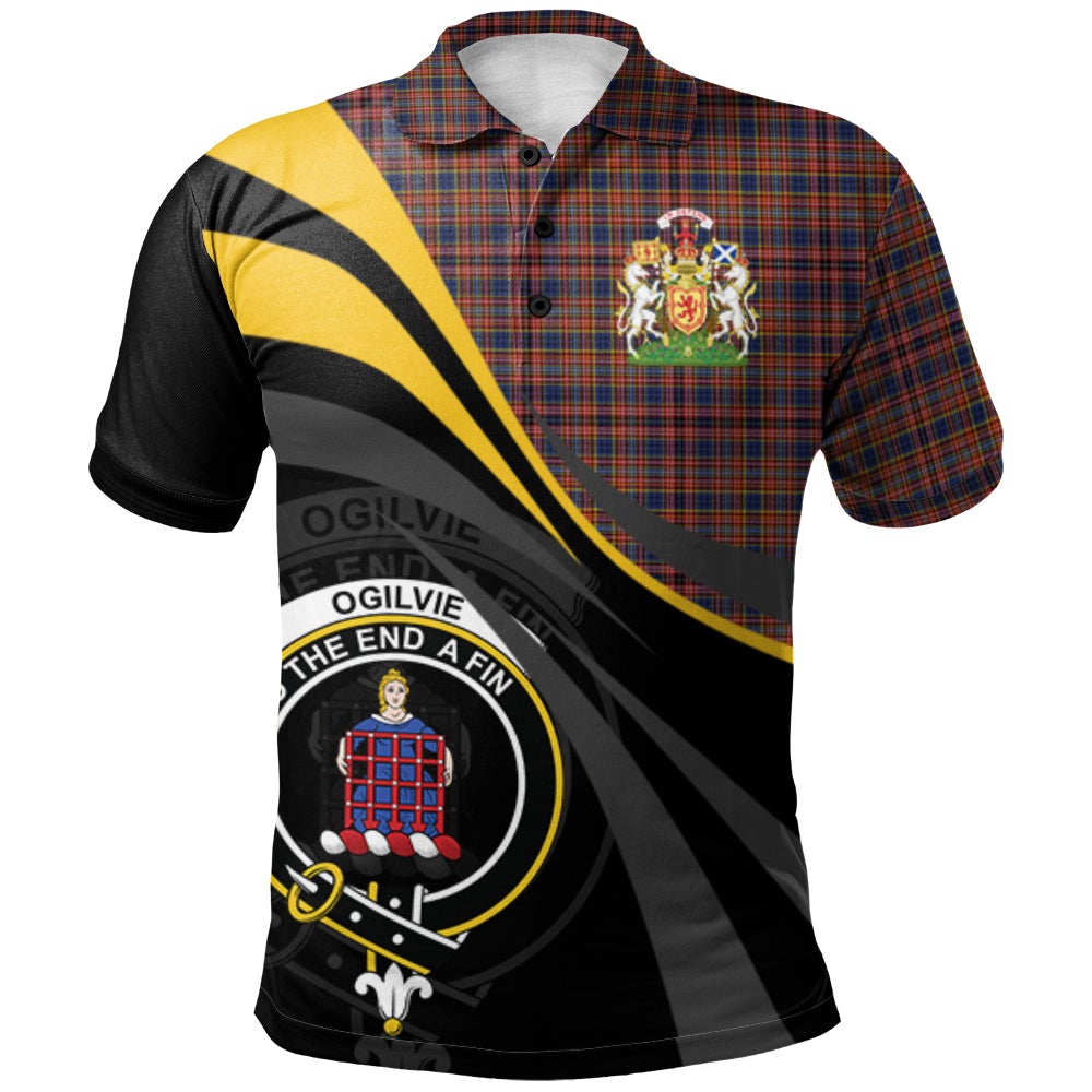 Ogilvie (Ogilvy) 05 Tartan Polo Shirt - Royal Coat Of Arms Style