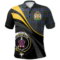 Ogilvie (Ogilvy) Hunting Modern Tartan Polo Shirt - Royal Coat Of Arms Style