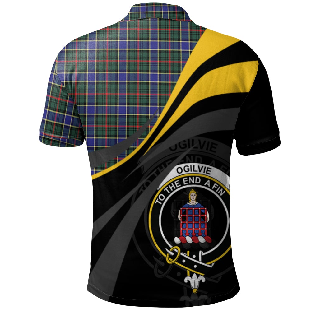 Ogilvie (Ogilvy) Hunting Modern Tartan Polo Shirt - Royal Coat Of Arms Style