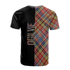 Ogilvie of Airlie Ancient Tartan T-Shirt Half of Me - Cross Style