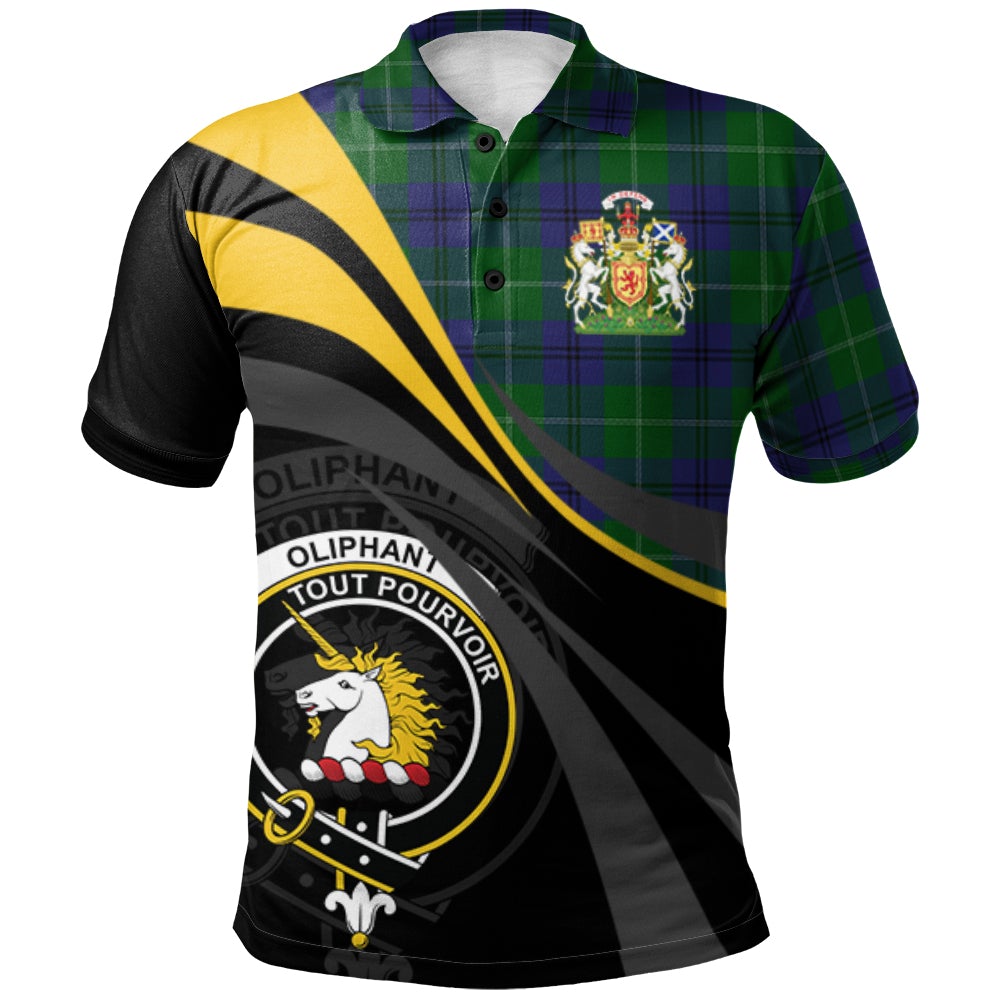 Oliphant Tartan Polo Shirt - Royal Coat Of Arms Style