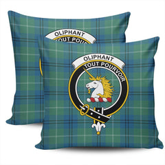 Scottish Oliphant Ancient Tartan Crest Pillow Cover - Tartan Cushion Cover