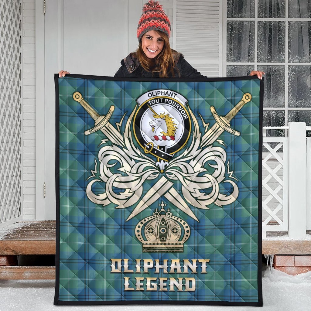 Oliphant Ancient Tartan Crest Legend Gold Royal Premium Quilt