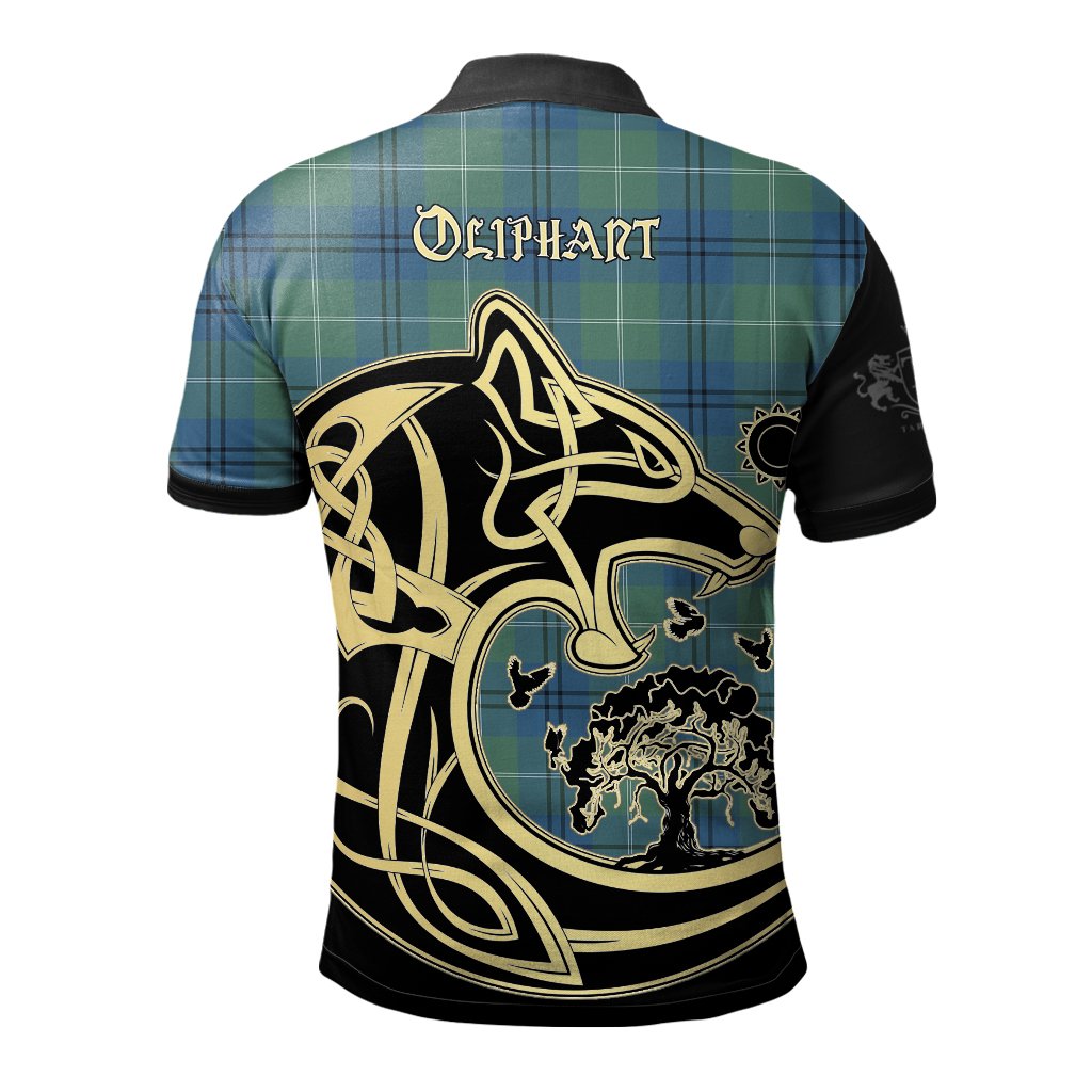 Oliphant Ancient Tartan Polo Shirt Viking Wolf