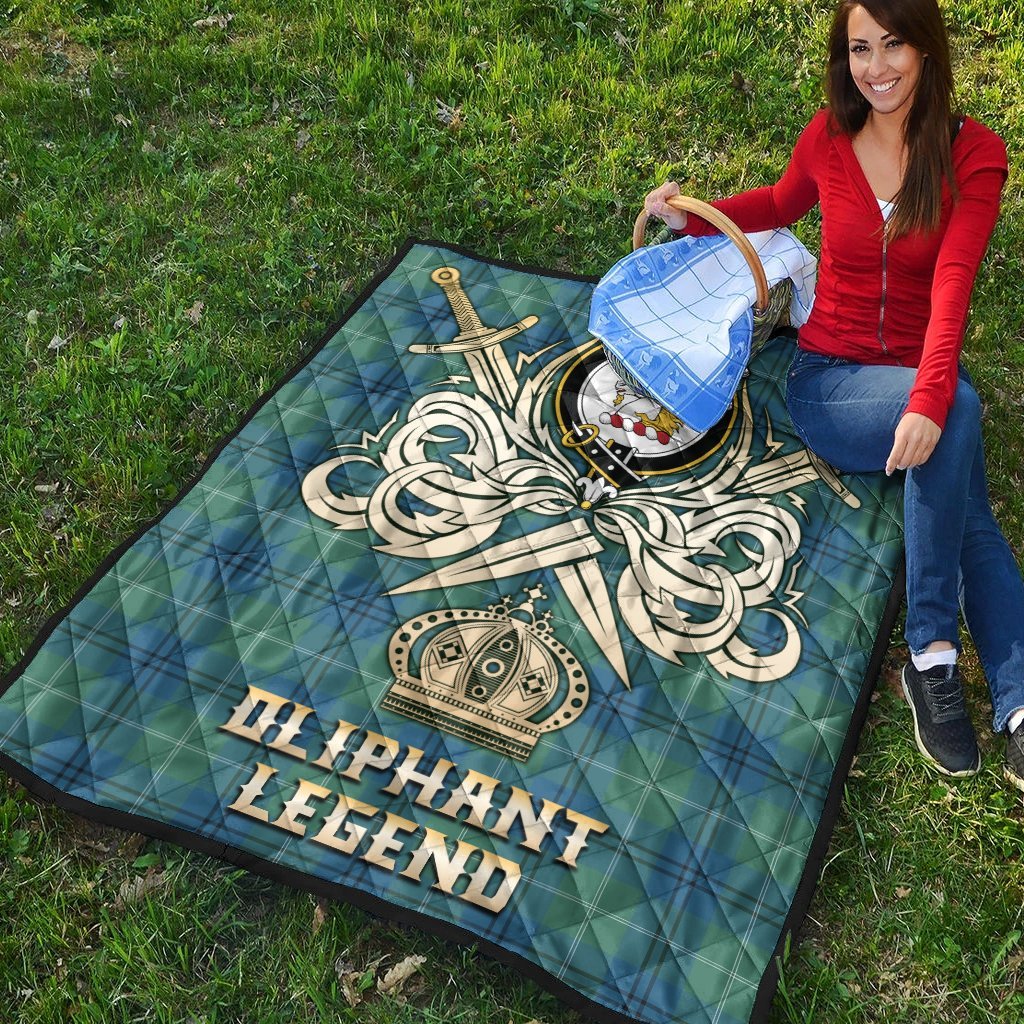 Oliphant Ancient Tartan Crest Legend Gold Royal Premium Quilt