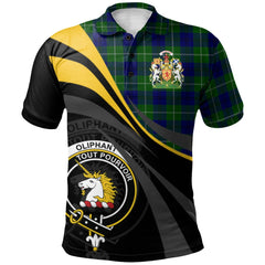 Oliphant Modern Tartan Polo Shirt - Royal Coat Of Arms Style