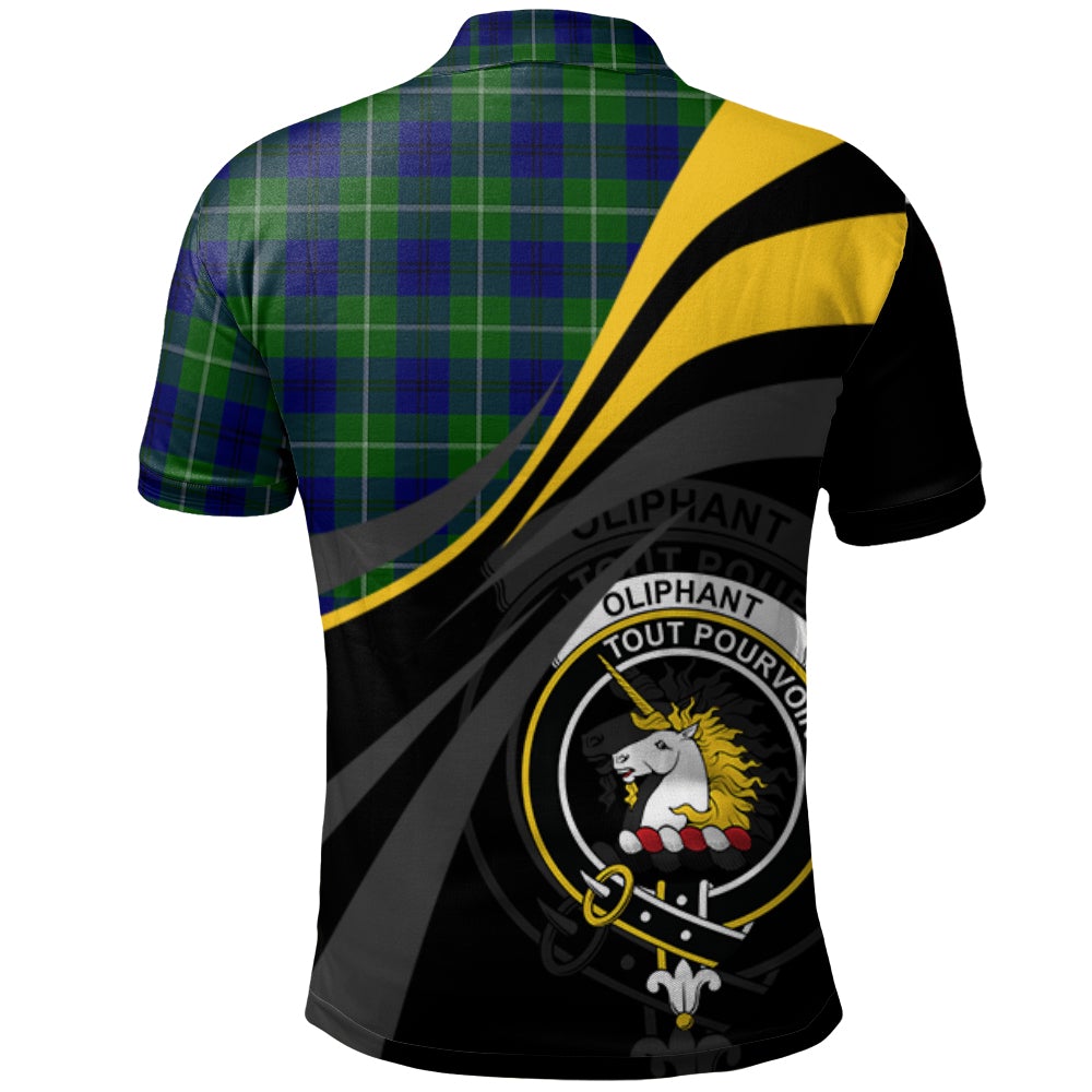 Oliphant Modern Tartan Polo Shirt - Royal Coat Of Arms Style