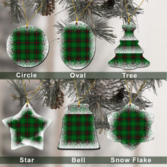 Orrock Tartan Christmas Ceramic Ornament - Snow Style