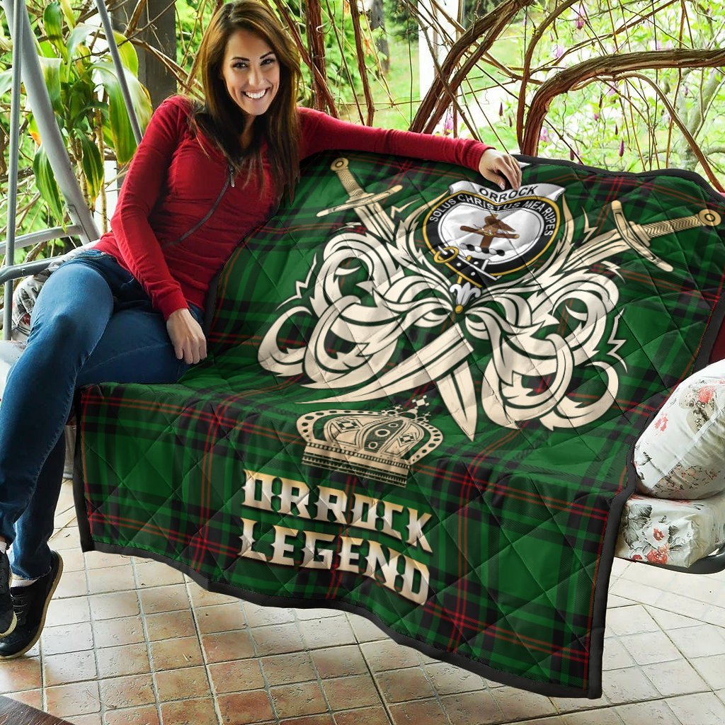 Orrock Tartan Crest Legend Gold Royal Premium Quilt