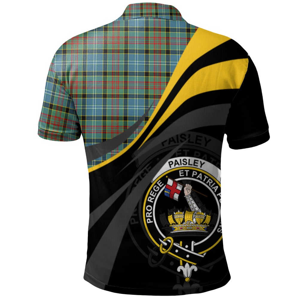 Paisley Tartan Polo Shirt - Royal Coat Of Arms Style