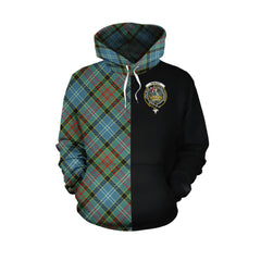 Paisley Tartan Hoodie Half of Me - Cross Style