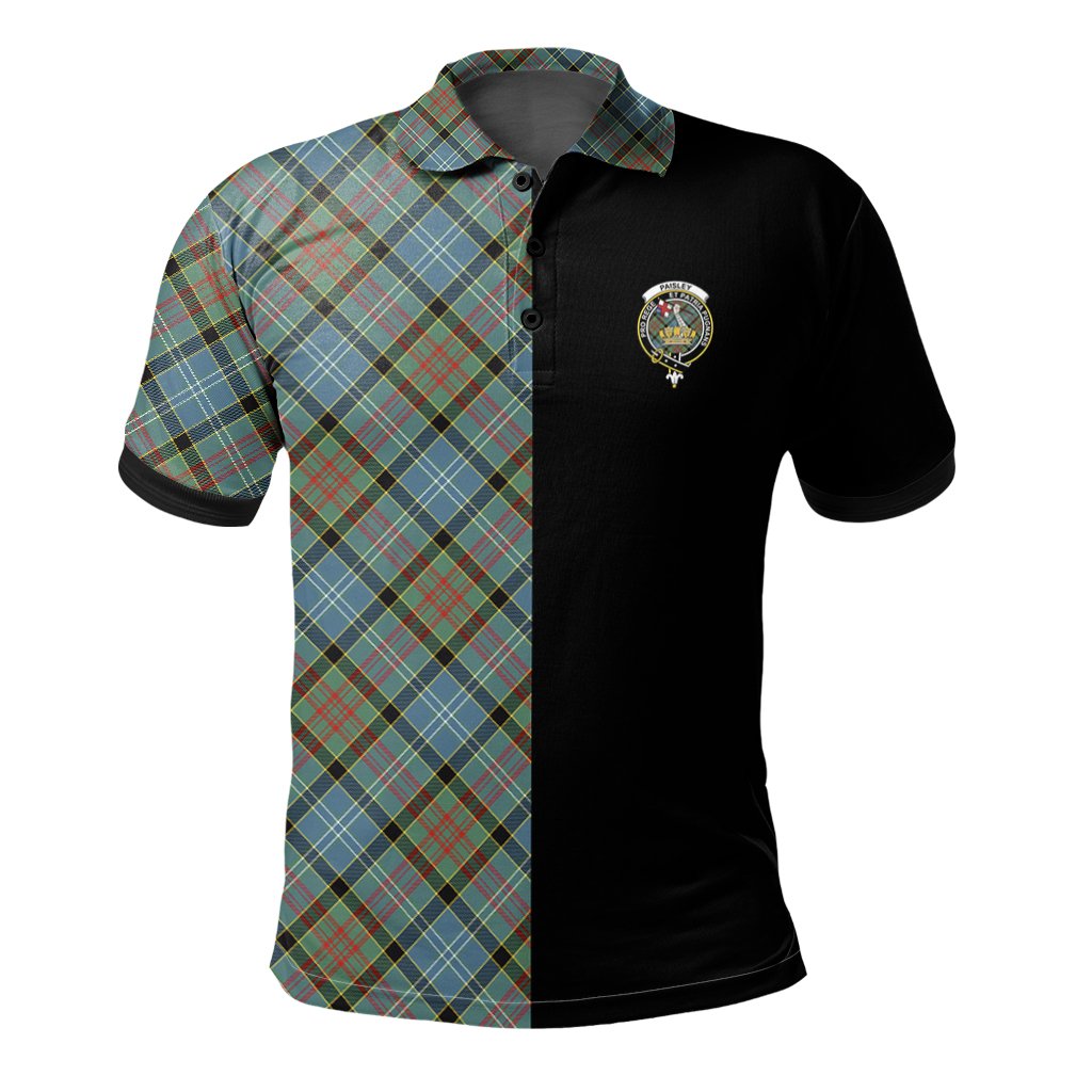 Paisley Tartan Polo Shirt Half of Me - Cross Style