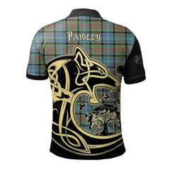Paisley Tartan Polo Shirt Viking Wolf