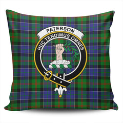Scottish Paterson Tartan Crest Pillow Cover - Tartan Cushion Cover