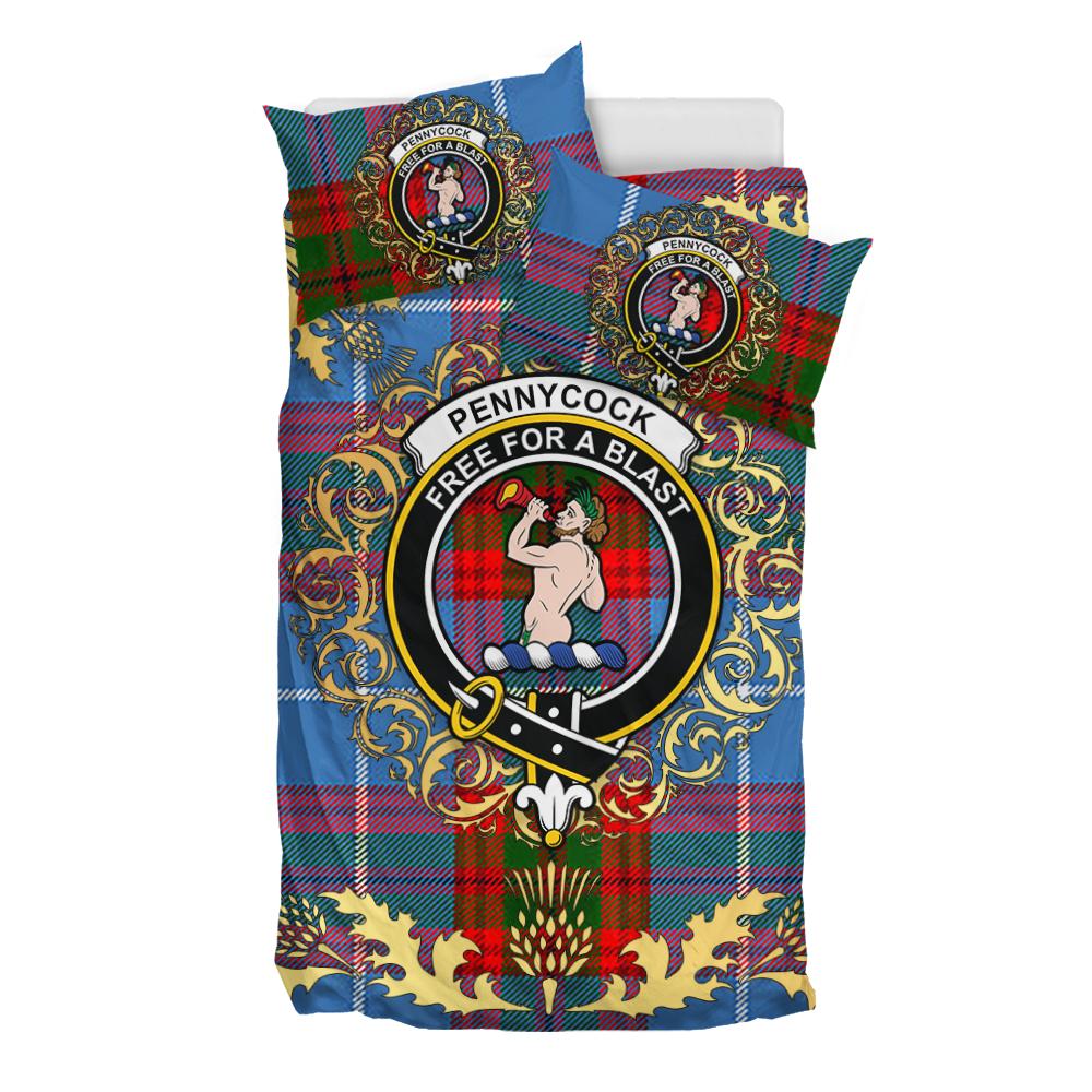 Pennycook Tartan Crest Bedding Set - Golden Thistle Style