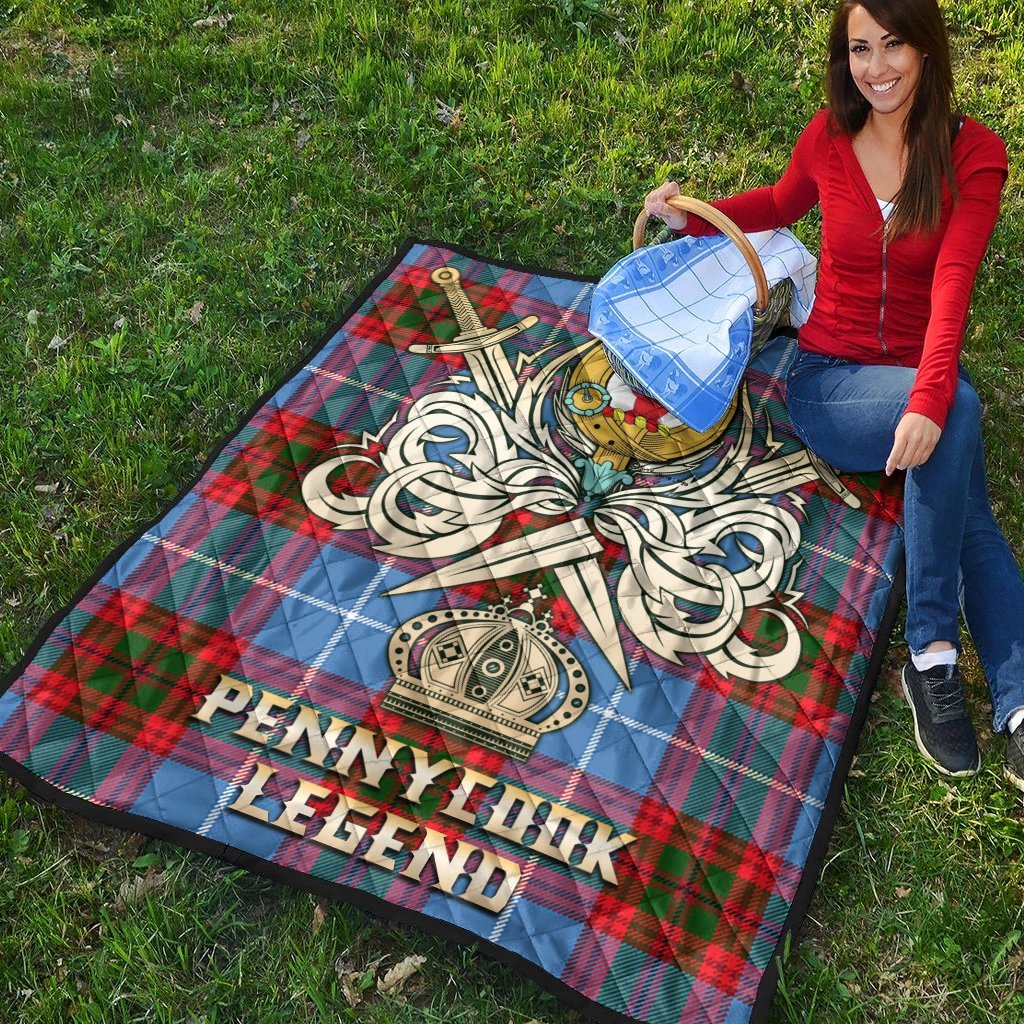 Pennycook Tartan Crest Legend Gold Royal Premium Quilt