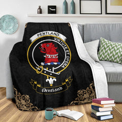 Pentland Crest Tartan Premium Blanket Black