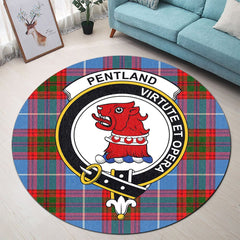 Pentland Tartan Crest Round Rug