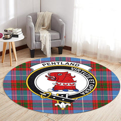 Pentland Tartan Crest Round Rug