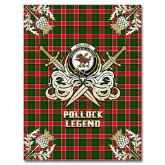 Pollock Modern Tartan Gold Courage Symbol Blanket