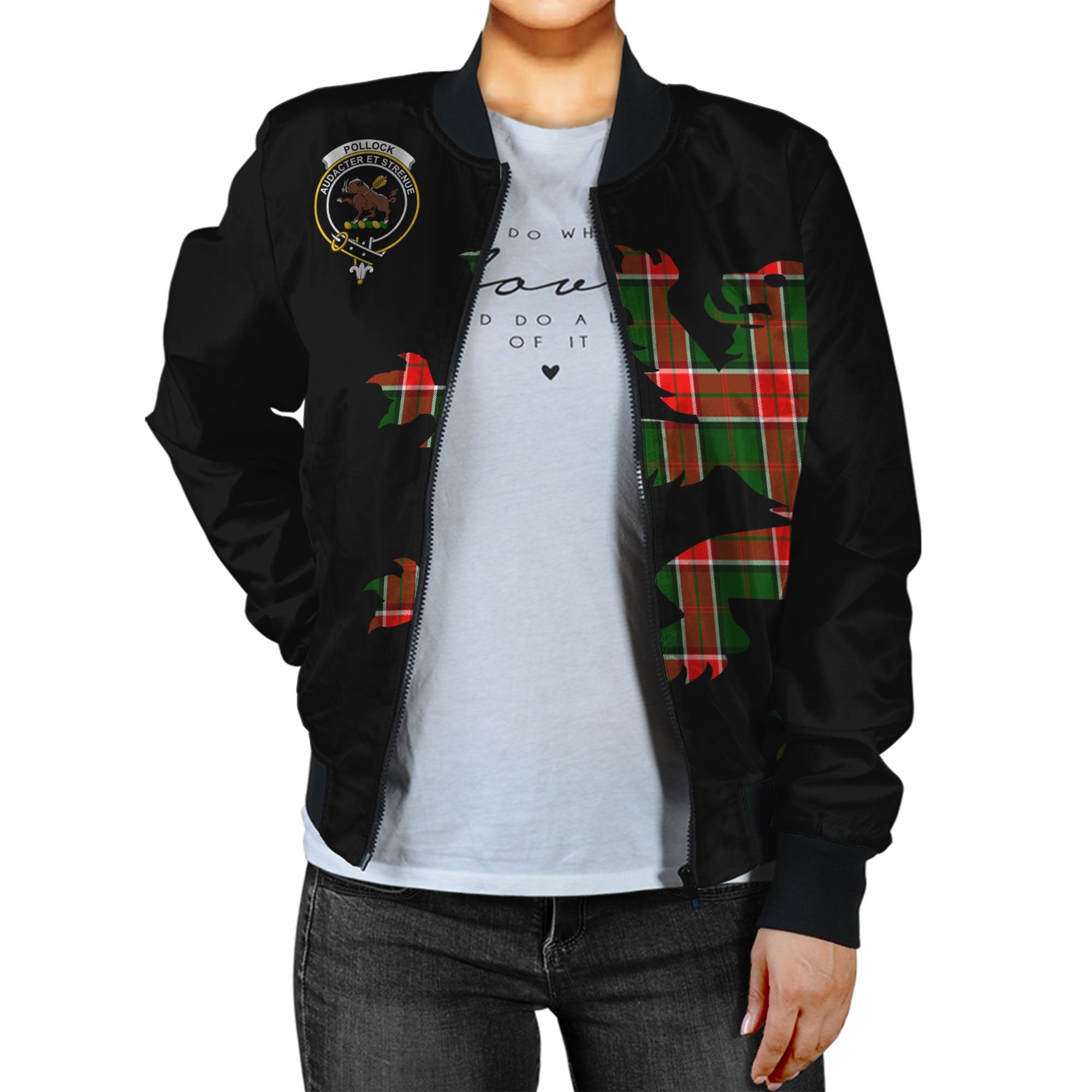 Pollock Tartan Bomber Jacket Lion & Thistle