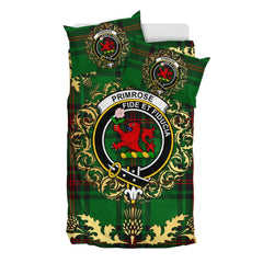 Primrose Tartan Crest Bedding Set - Golden Thistle Style
