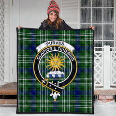 Purves Tartan Crest Quilt