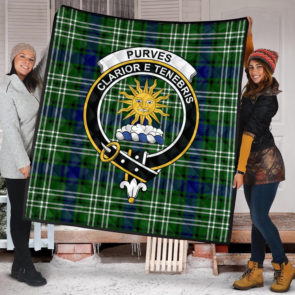 Purves Tartan Crest Quilt