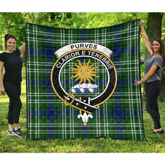 Purves Tartan Crest Quilt