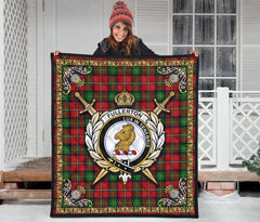 Fullerton Tartan Crest Premium Quilt - Celtic Thistle Style