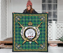 Kennedy Ancient Tartan Crest Premium Quilt - Celtic Thistle Style