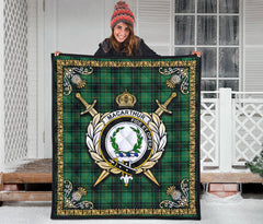 MacArthur Ancient Tartan Crest Premium Quilt - Celtic Thistle Style